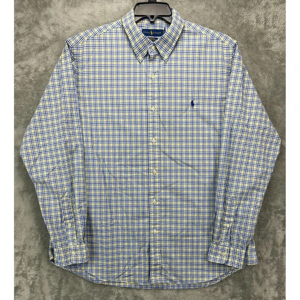 Polo Ralph Lauren Shirt XXL Multicolor Classic Fit Stretch Long Sleeve Button Up